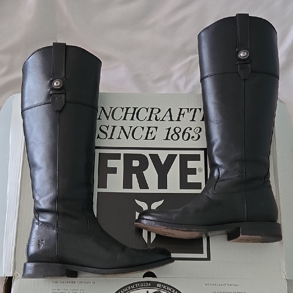 Frye Dark Leather Tall Boots